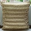Gold of The Gods - Decorative Pillow Cover - Silk Pillow Cover with 3D Metallic Leather Tape