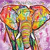 Dean Russo Elephant Modern Animal Decorative Art Poster Print, Unframed 12x12