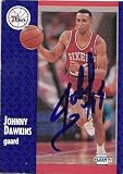 Johnny Dawkins Autographed/Hand Signed Basketball Card (Philadelphia 76ers) 1991 Fleer #152