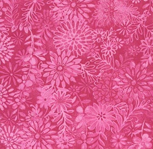 Choice Fabrics 108 Inch Quilt Backing Pink Zinnia Garden