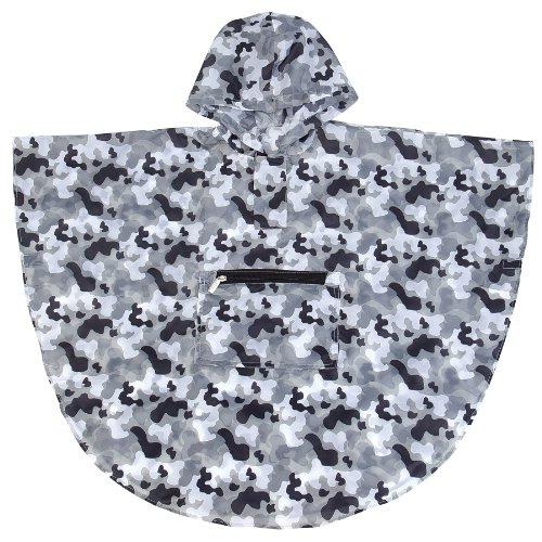 Wildkin Camo Gray Poncho (6-12)