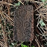 BLACK WOOD ROSE VINE For iPhone 4 Hard Wood Cover Case