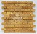 Tools & Hardware : 1 X 2 Gold Yellow Tumbled Travertine Brick Mosaic Tile
