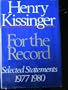 For the Record: Selected Statements 1977-1980