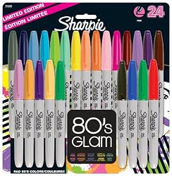 Sharpie Fine-Tip Permanent Marker, 24-Pack Assorted Colors