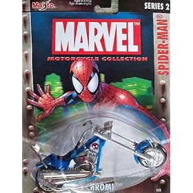 Spider-Man Marvel Series 2 Midnight Chrome Maisto Motorcycle Collection