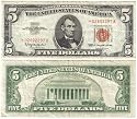 1963 * STAR NOTE * Red Seal $5 Bill US Note - Excellent & Crispy