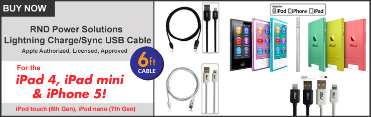 Apple Lightning Cables for iPhone 5, iPad mini, iPad 4