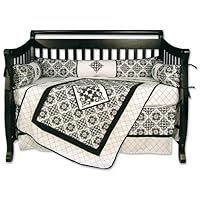Trend Lab Versailles Black and White 4 Piece Crib Set