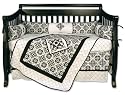 Trend Lab Versailles Black and White 4 Piece Crib Set