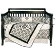 Thumbnail image for Trend Lab Versailles Black and White 4 Piece Crib Set