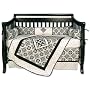 Trend Lab Versailles Black and White 4 Piece Crib Set