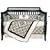 Trend Lab Versailles Black and White 4 Piece Crib Set