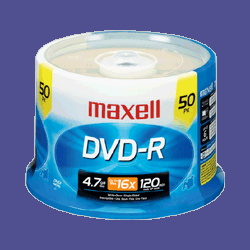 Click here to buy Maxell DVD-R Discs 4.7GB 16x Spindle Gold 50/Pack - Same Day Shipping orders by 3 pm Next Day Delivery in most cases by Maxell.