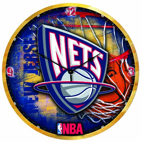 NBA New Jersey Nets 18-Inch High Definition Clock