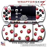 Strawberries on White WraptorSkinz Skin and Screen Protector Kit fits Sony  ....