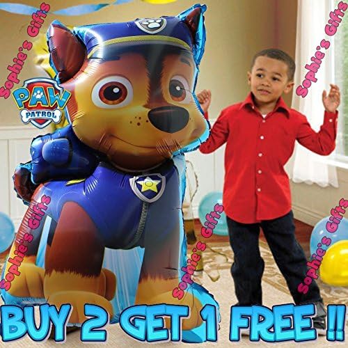 XL 36" PAW PATROL BALLOONS CHASE MARSHALL PUPPY DOG SUPPLIES LATEX FOIL BOY