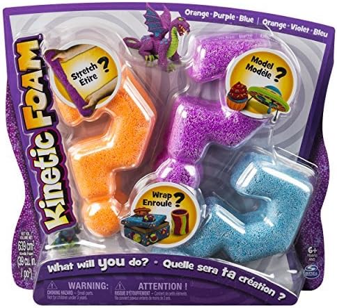 Kinetic Foam, Multi 3pk Purple, Orange, Blue by Kinetic Foam