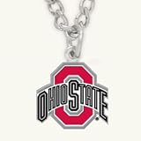 Ohio State University Buckeyes NCAA College Sports Team Chain Necklace and Enameled Pendant Sports Team Logo