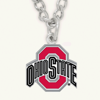 Ohio State Buckeyes Chain Necklace with NCAA School Logo Pendant