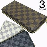 （リッキーアンドヒッキー）Rickey&Hickey　ブロックチェックラウンドファスナー長財布