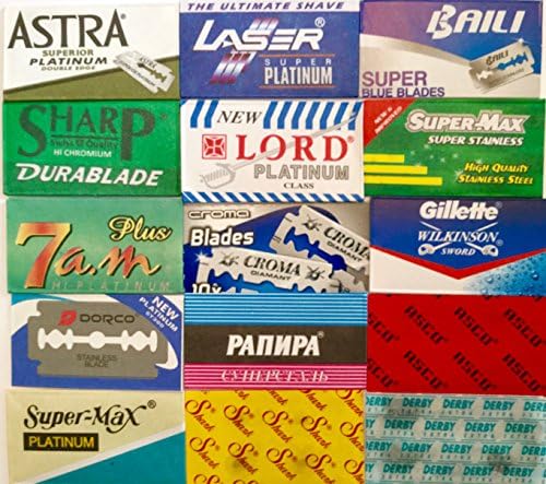 GREAT STARTER MIX -- Double Edge Razor Blade Sampler -- Astra, 7AM, Sharp, Dorco, Derby, etc.