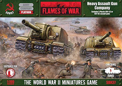 ISU122 or ISU152 Soviet Heavy Assault Gun Company for Flames of War SBX37