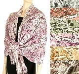 78 X 28 Snake / Reptile Skin Print Pashmina Shawl / Wrap / Stole (6 Luxurious Colors)