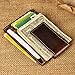 Le'aokuu Genuine Leather Magnetic Front Pocket Money Clip Slim Wallet Card Case