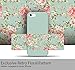 iPhone 5S Teen Girl Case, Akna Retro Floral Series**[Vintage Flower Pattern]**[Slim Cover]**[Semi-soft Rubber Oil Coating] Back Case for iPhone 5 5S - [Elegant Vintage Green]