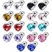 IBLUE Jewelry 9 Pairs Stainless Steel Womens CZ Stud Earrings Set Piercing