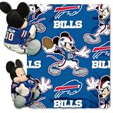 Disney/NFL Mickey Character Shaped Pillow with 40-Inch-by-50-Inch Fleece Throw Set