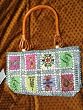 White Boho Banjara Gypsy India Sari Tapestry Handbag Purse
