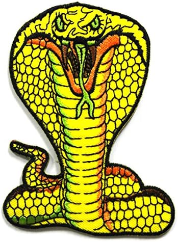 Cobra Patch - Embroidered patches - Iron on Patches - Backpack Patches - Size 8.5 x 11.5 Cm.