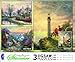 Ceaco Thomas Kinkade 3 in 1 Shimmer - Lamplight Lane, The Village Lighthouse and The ...