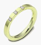 14 Karat Yellow Gold Stackable Diamond Band Ring