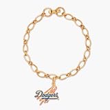 Los Angeles Dodgers Gold Tone Single Charm Bracelet