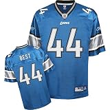 Jahvid Best #44 Blue Detroit Lions Reebok NFL Premier All Stitched Replica Jersey - LARGE