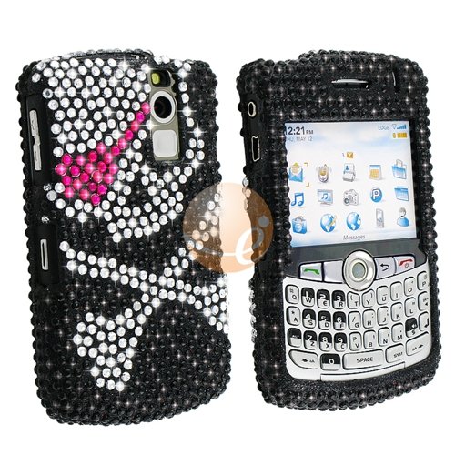 Clip-on Case for Blackberry Curve 8300, Skull Diamond