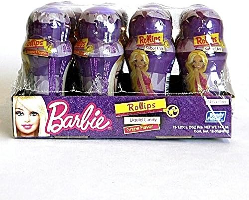 Barbie Rollips Mexican Grape/Uva Flavor Liquid Candy - 12 pcs.