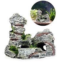 Delight eShop Mountain View Aquarium Rock Cave Tree Bridge Fish Tank Ornament Decoration Decor
