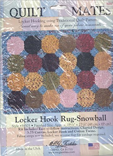 Quilt Mates Locker Hook Rug - Snowball