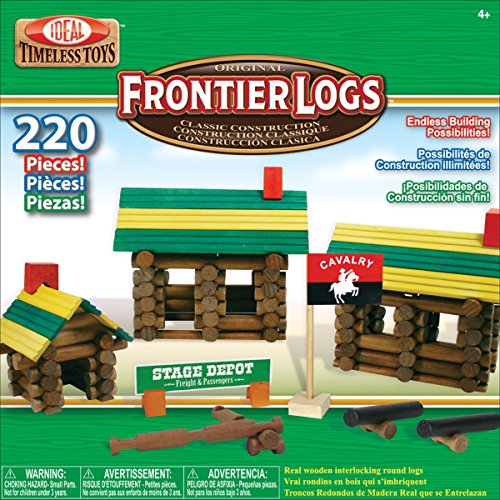 Ideal Frontier Logs 220 Piece Classic Wood Construction Set
