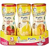 Gerber Graduates Puffs, Apple, Banana & Sweet Potato (3 Count, 1.48 Oz Each)