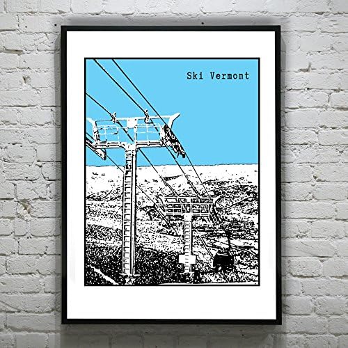 Ski Vermont Art Print - Skiing, Ski poster, VT - Version 1