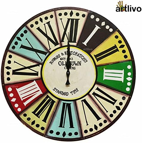 POPART Vibgyor Round clock - Roman