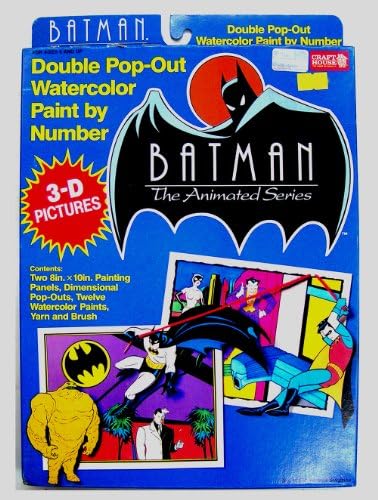 Batman the Animated Series Double Pop-Out Watercolor Paint by Number [1992]