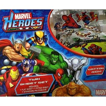 Set A Shopping Price Drop Alert For Marvel Heroes Twin Sheet Set