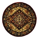 Safavieh Heritage HG625A Red 8 Round Handmade Wool Area Rug Safavieh Heritage HG625A Red 8 Round Handmade Wool Area Rug