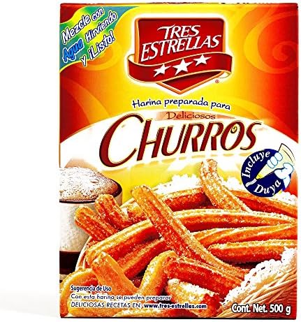 Tres Estrellas Churro Mix 17.6 oz each (3 Items Per Order)